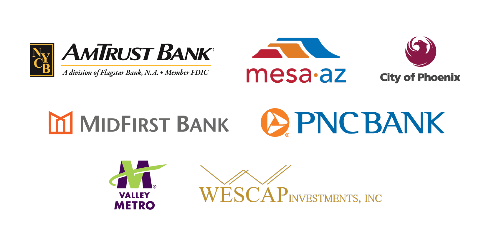 Table Sponsors: AmTrust, City of Mesa, City of Phoenix, Midfirst Bank, Valley Metro, WESCAP Investments